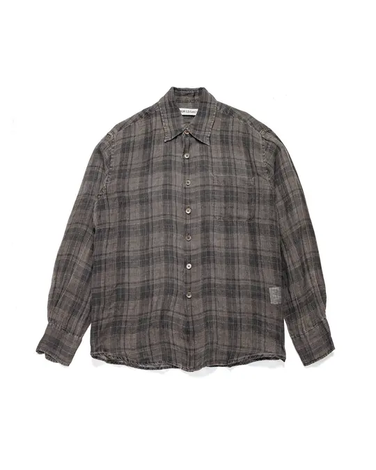 Our Legacy Above Shirt Penumbra Check Sheercoat Linen