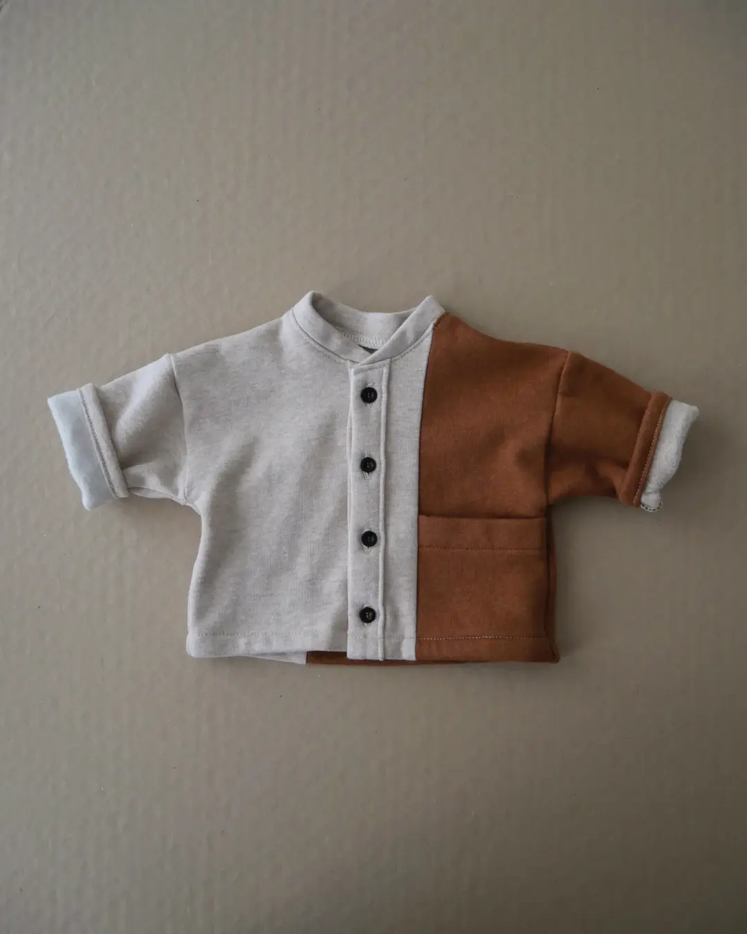 VESTE SWEAT caramel & beige / SWEAT JACKET caramel & beige