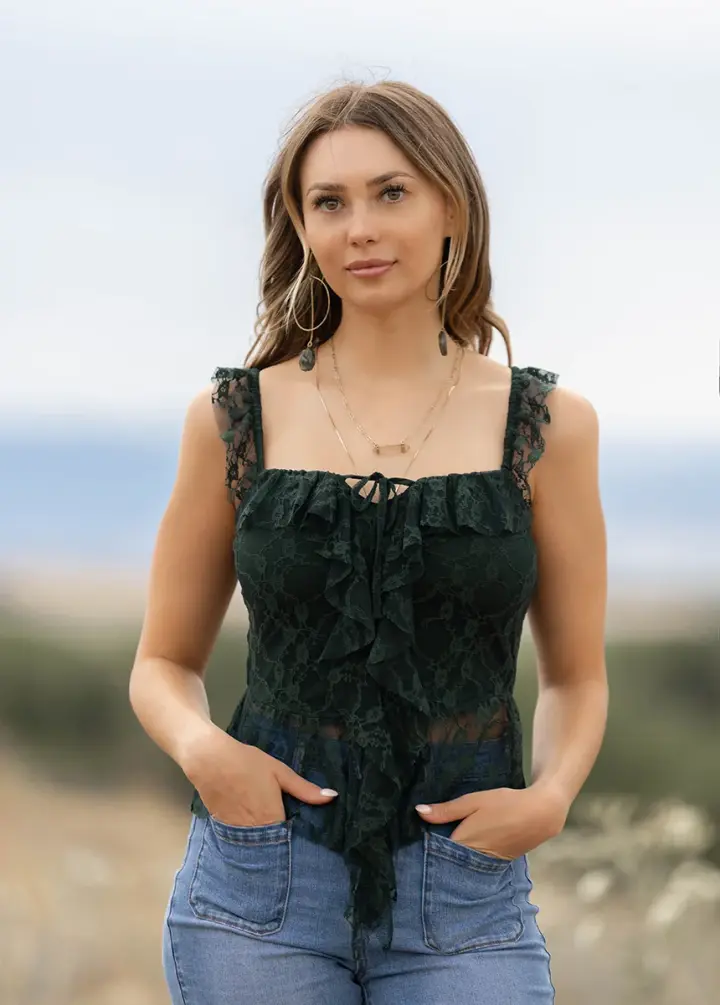 Gayle Top in Dark Aqua