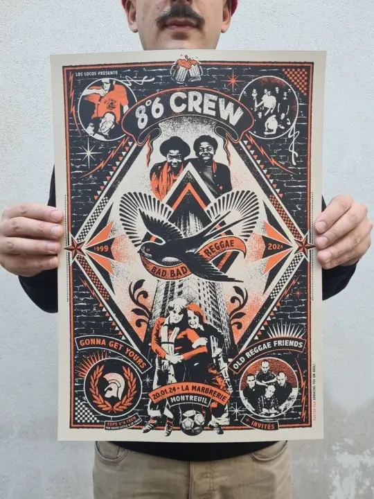 8°6 CREW (gigposter Paris 2024)