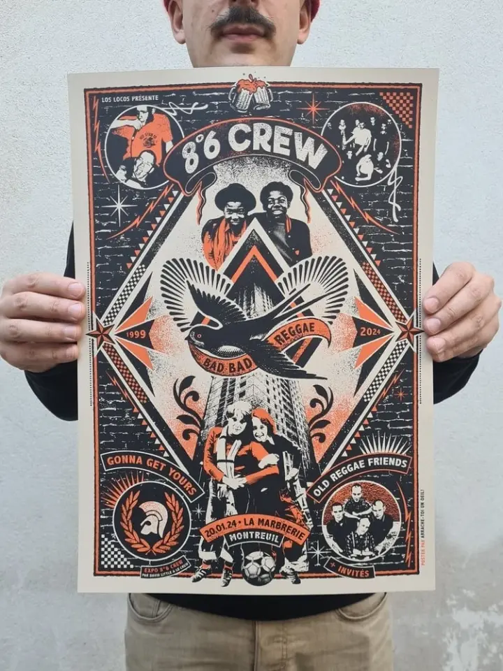 8°6 CREW (gigposter Paris 2024)