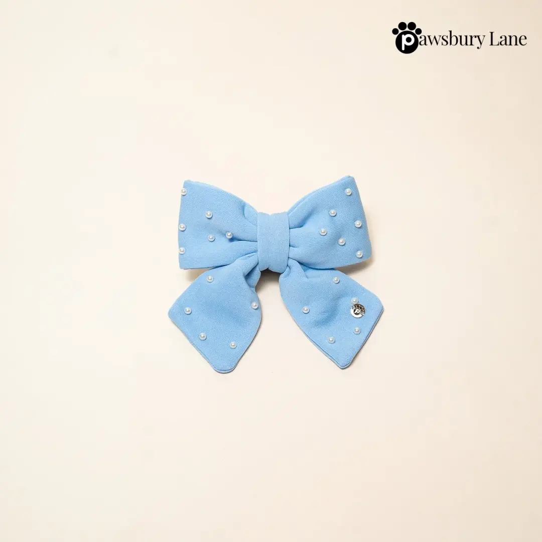 Sugar and Pearls -  Cornflower - Hair Bow - For You