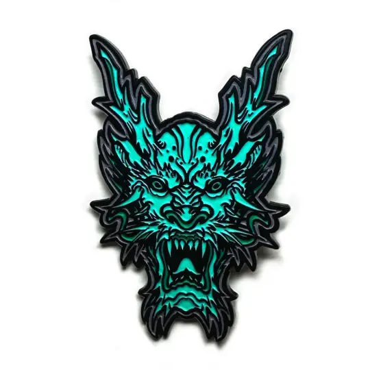 “Teal Dragon” Enamel Pin by Sierra Colt
