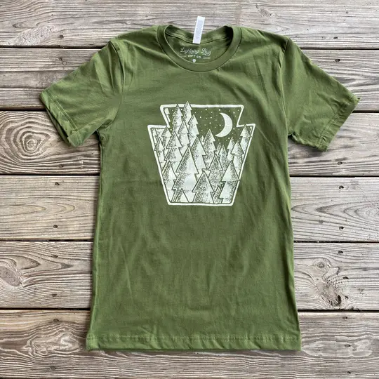 Lightning Bug Gift Co. - Pennsylvania Keystone Pines T-shirt: Medium