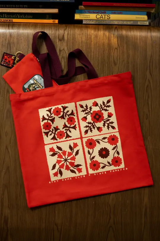 Four Blocks Flat Tote | Tomato