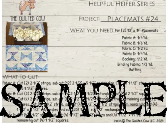 Helpful Heifer Placemats #24