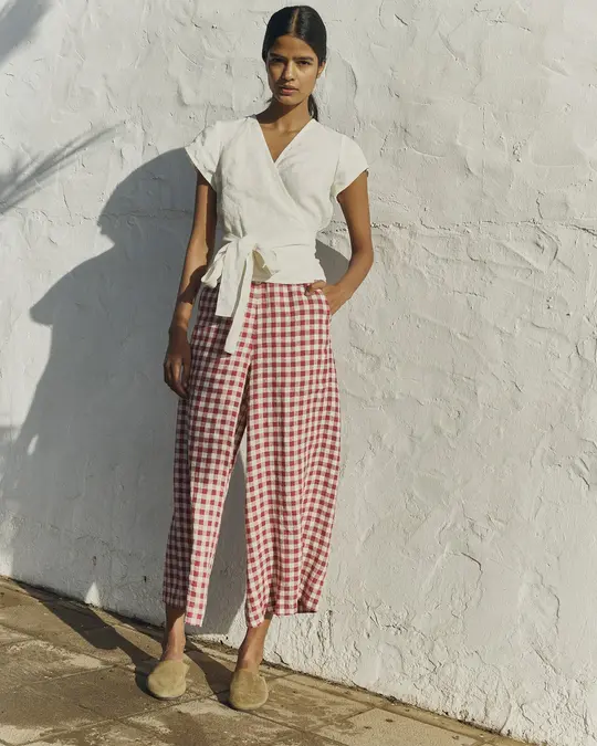 Maxi WELS wide leg linen pants
