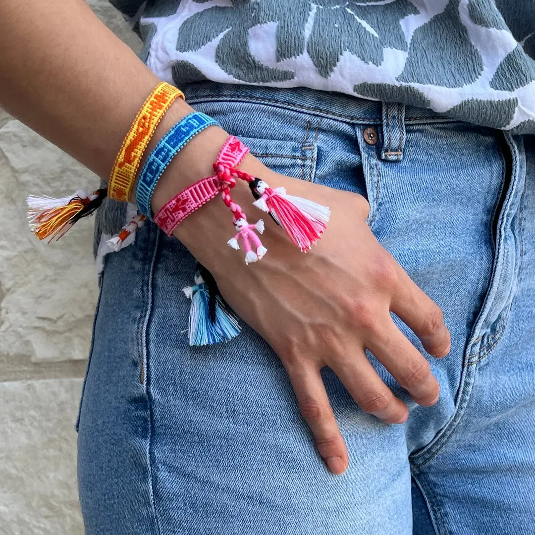 Comunidad Handwoven Bracelet with Dolls