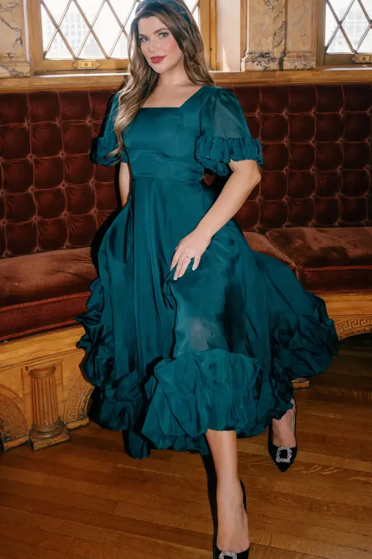 Kendy Dress in Emerald