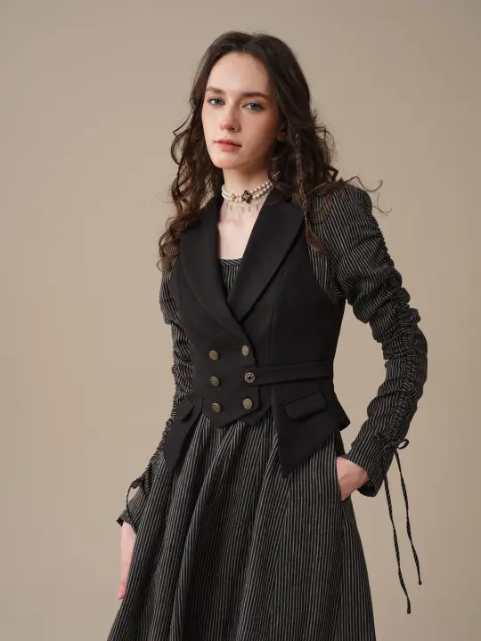 Victorian Double-Breasted Wool Waistcoat