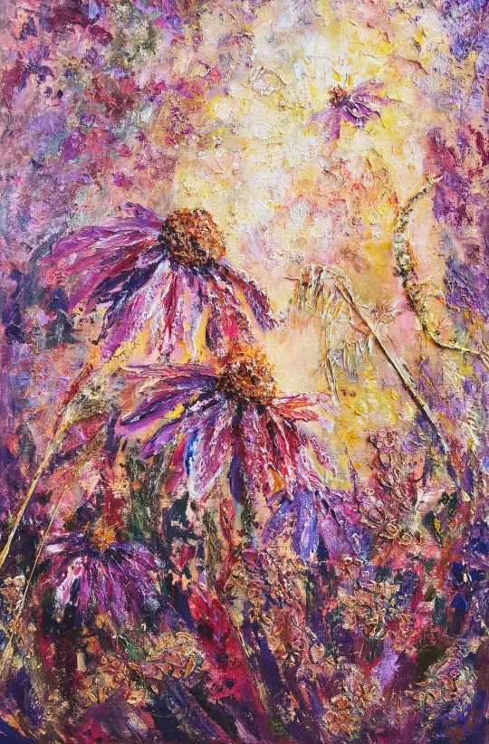 Essence of Bloom: Luminous Radiance of the Wild Echinacea