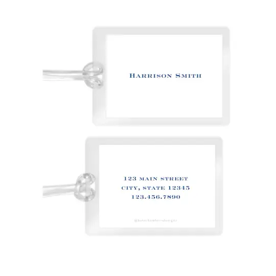 Boy's Simple Laminated Bag Tag