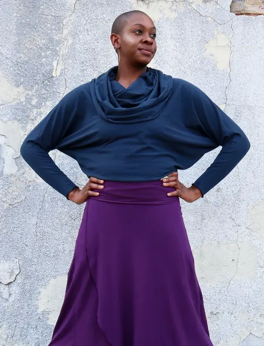 Super Cowl Migration Cropped Shirt