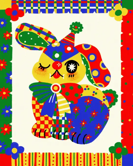 Retro Bunny - Print