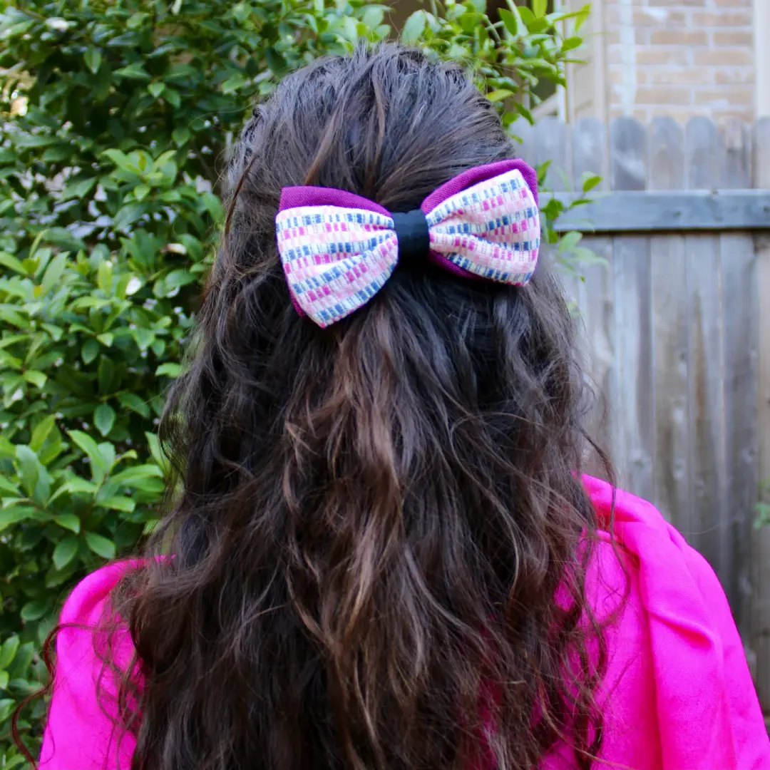 Artisanal Clip-on Fabric Bow Tie