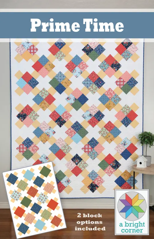 Prime Time quilt pattern - PAPER pattern
