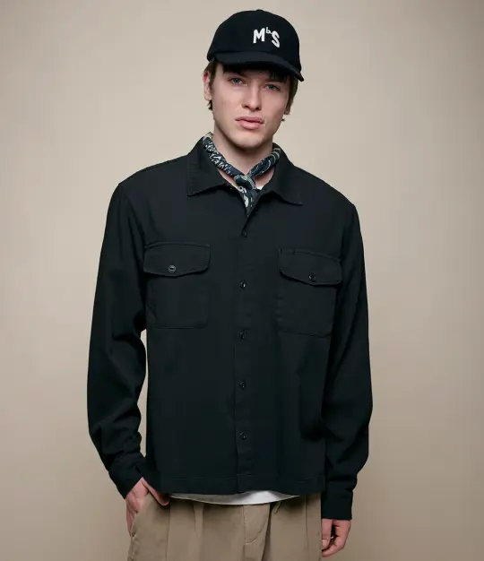 Worker's Cotton Twill Long Sleeve Shirt