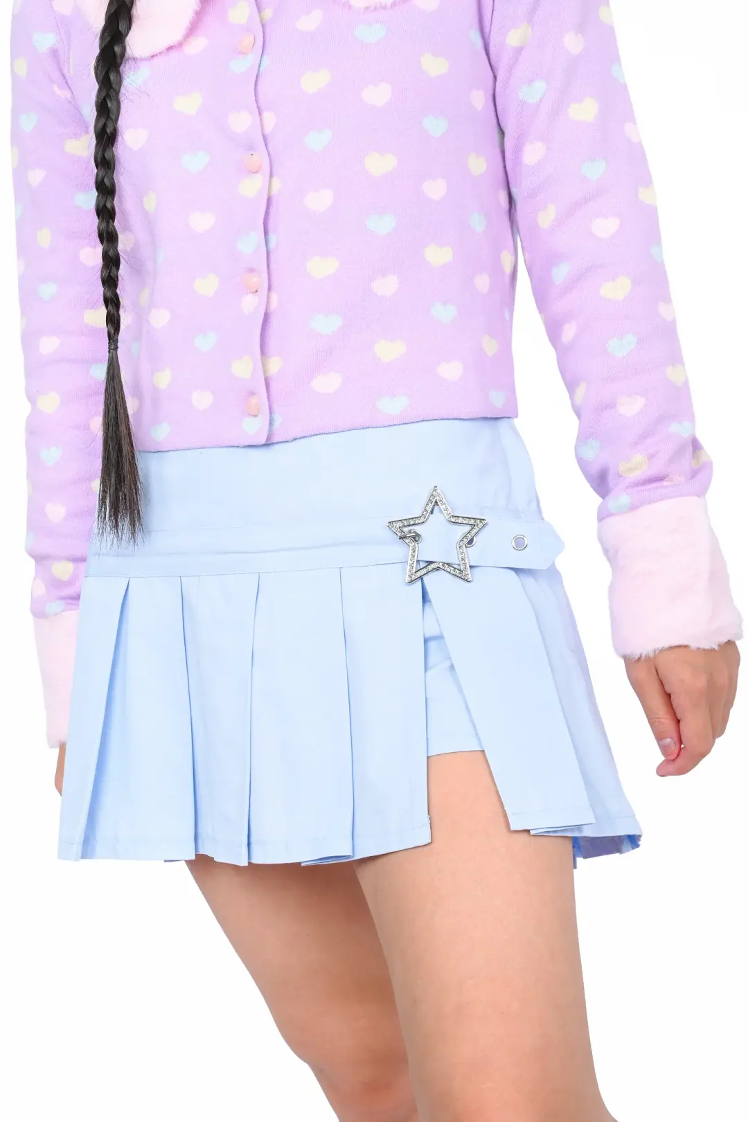 Hailey Pleated Skirt - Blue