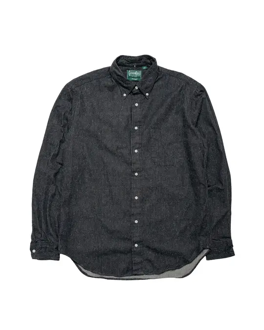 Gitman Vintage Bros. Black Japanese Silk Denim Shirt