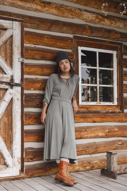 Rosemary Dress in Sage Brush