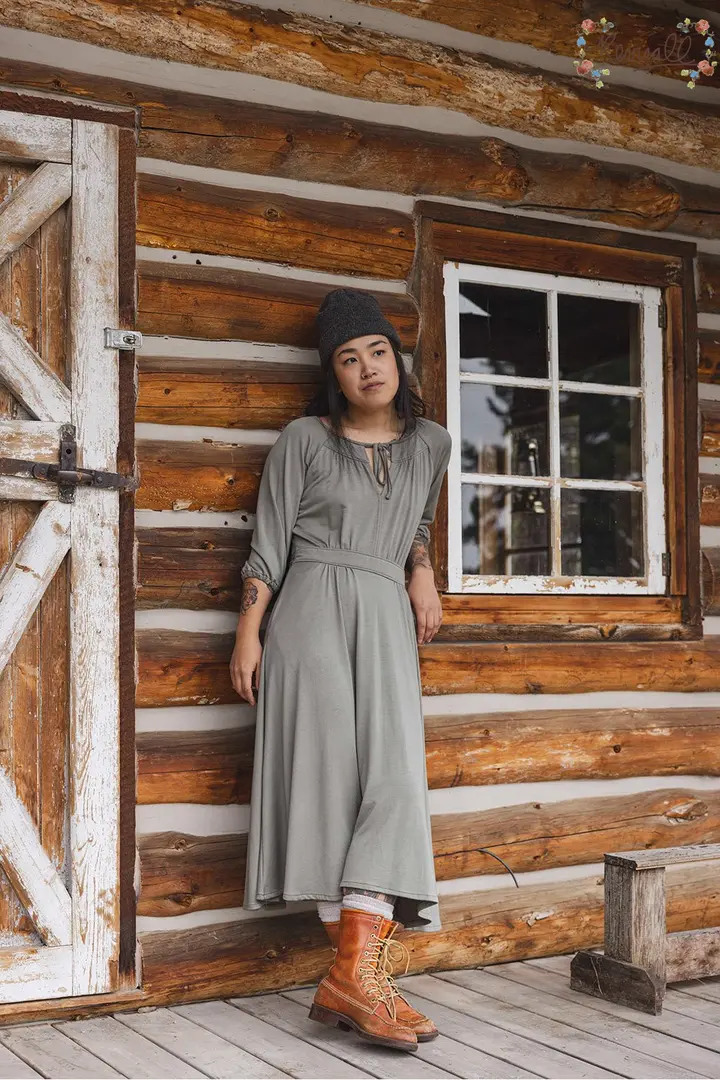 Rosemary Dress in Sage Brush
