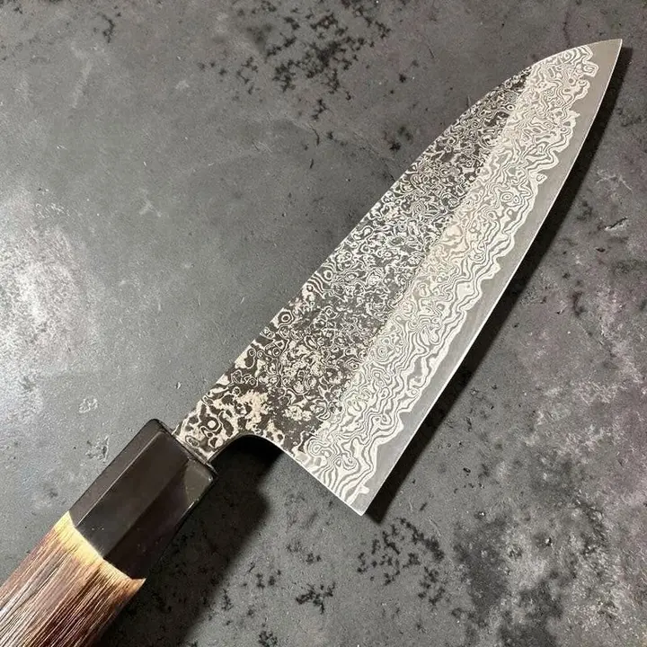 YOSHIKANE HAMONO SLD Black Damascus 170mm Santoku - Superior Japanese Craftsmanship | Tokushu Knife