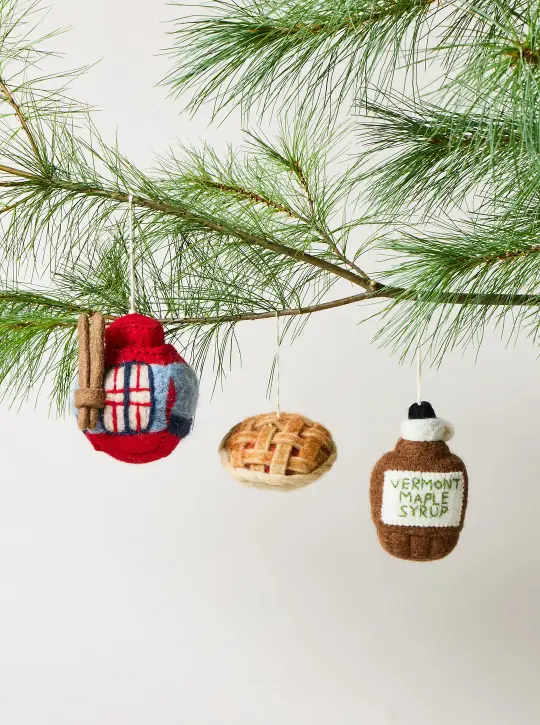Felted Vermonter Ornament Set