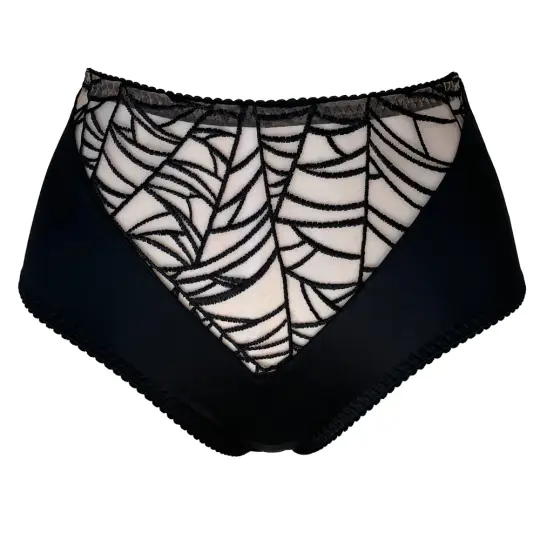 SPIDER EMBROIDERY HIGH WAIST BRIEF