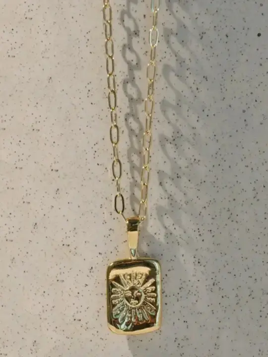 Sun Tarot Card Pendant Necklace