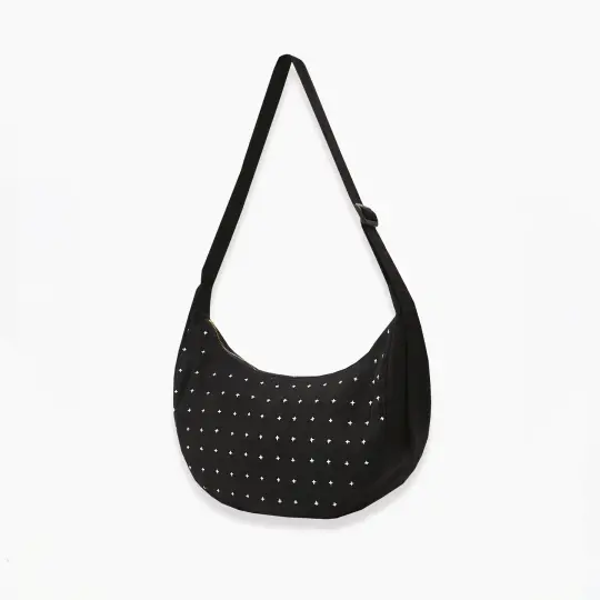 Cross-Stitch Crescent Bag