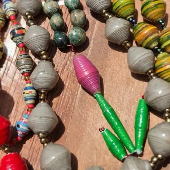 Tulip and Tears - Beads and Seeds Necklace