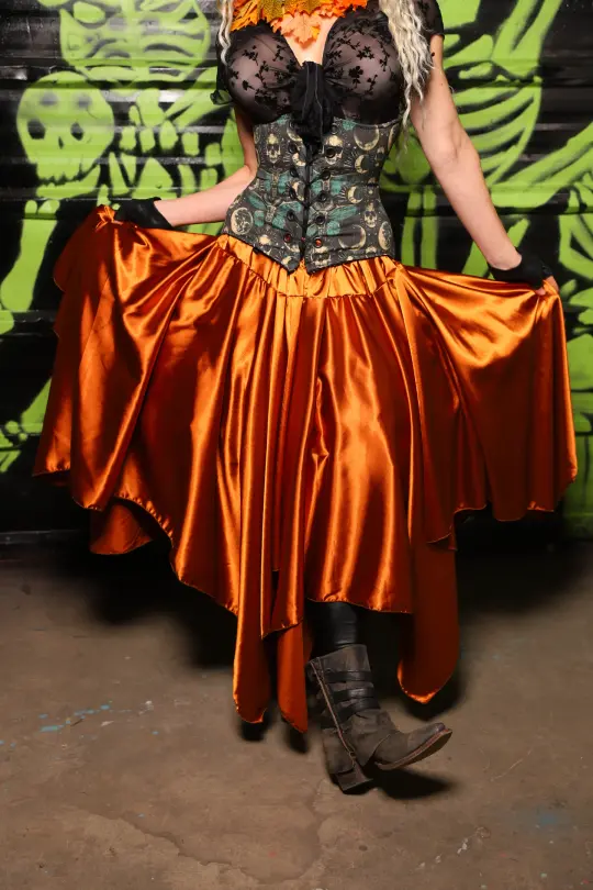 Fairy Skirt in Bonfire Satin - Spooky Saturday Part 8