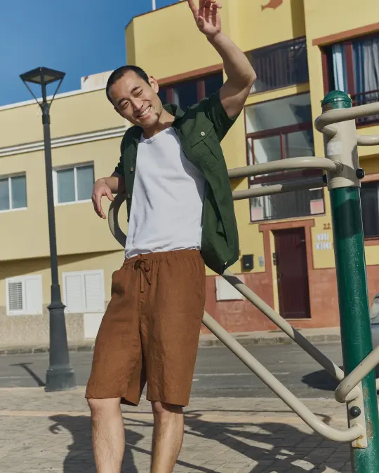 Men’s linen shorts BYRON