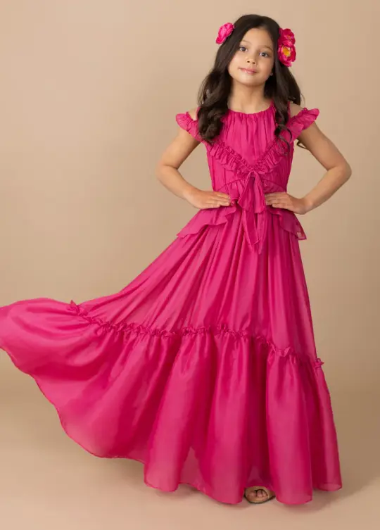 Emmy Dress in Fuchsia