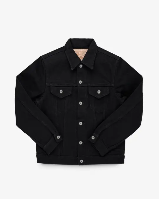 21oz Selvedge Denim Modified Type III Jacket - Superblack (Fades To Grey)