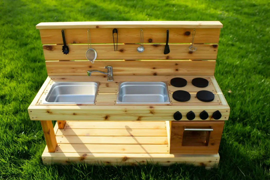 Fancy Mud Kitchen with Oven (Left Sinks)