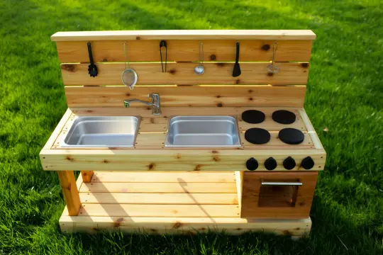 Fancy Mud Kitchen with Oven (Left Sinks)