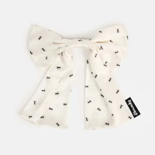 Silk Bow Barrette in Ants