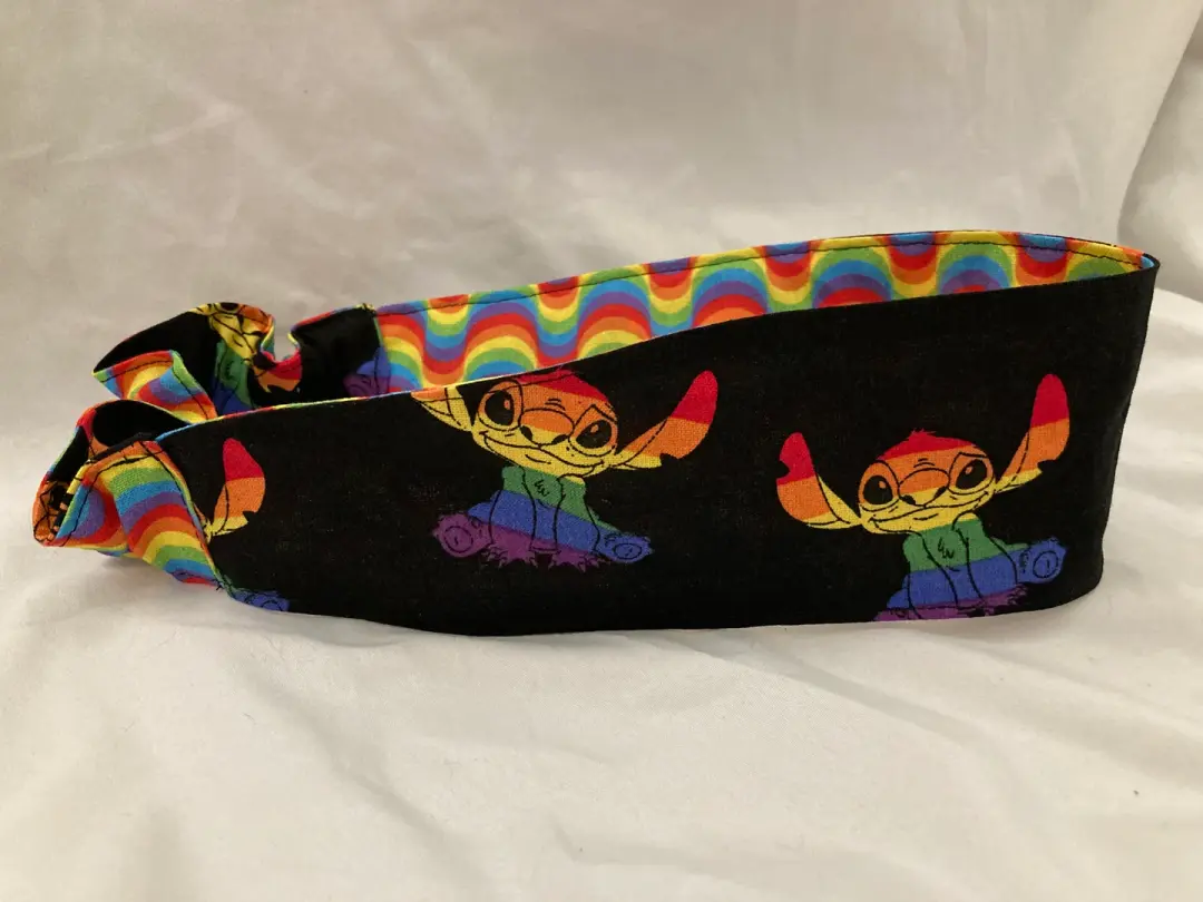 SALE - Rainbow Alien Reversible Headband