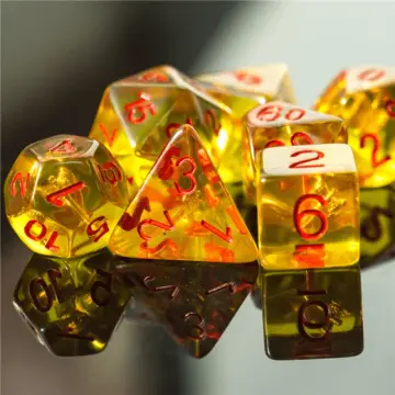 Barbarian's Axe Dice Set – 7-Piece Weapon DnD Dice with Tiny Axes