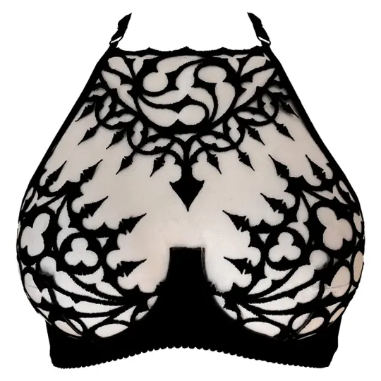 GATES OF HELL EMBROIDERY HALTER BRA EMBROIDERY