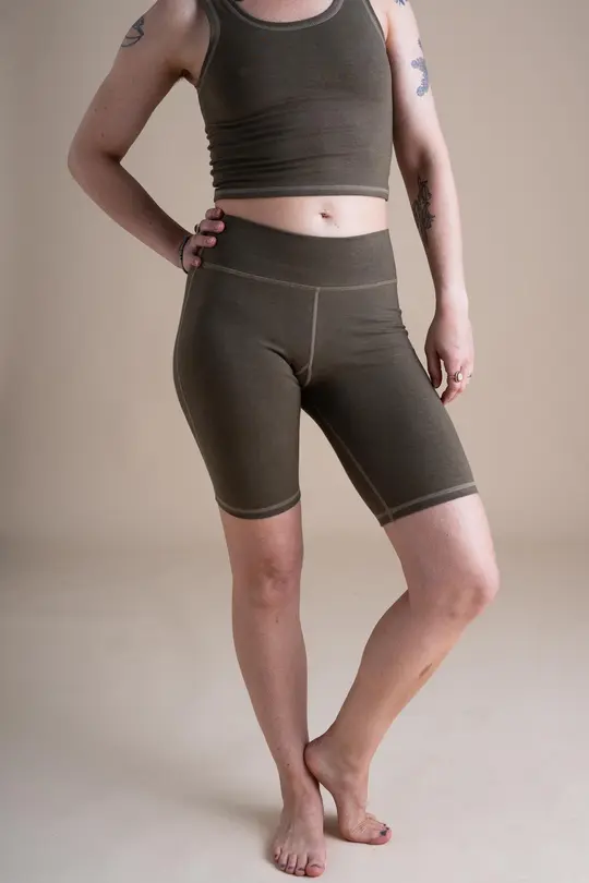 Bike Shorts in Olive