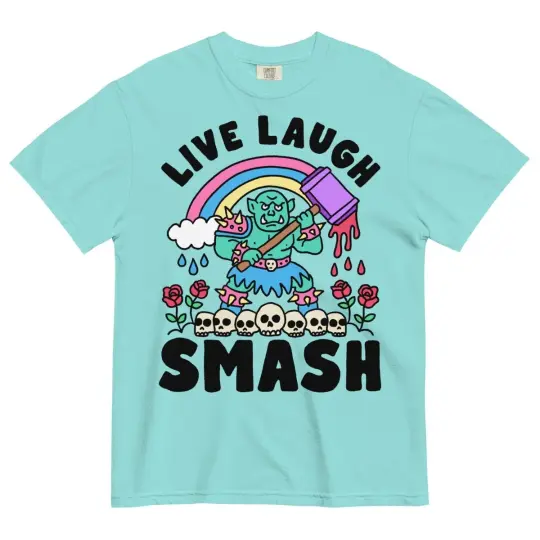 Live laugh smash tshirt (color)