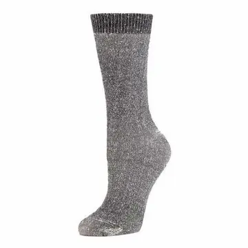 Marled Boot Crew Sock in Charcoal