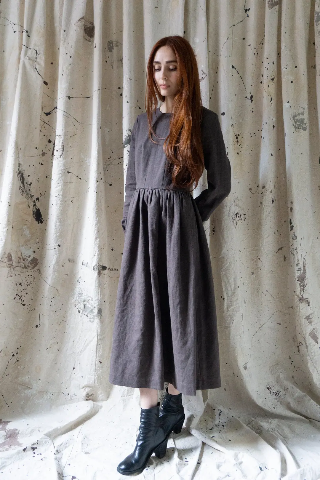 Sova Linen Dress - Brown