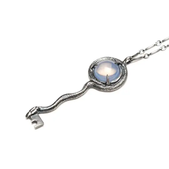 * Ready to Ship * The Asclepius Key. Lavender Quartz Necklace.