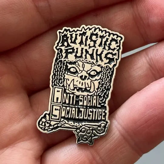 Autistic punks enamel pin