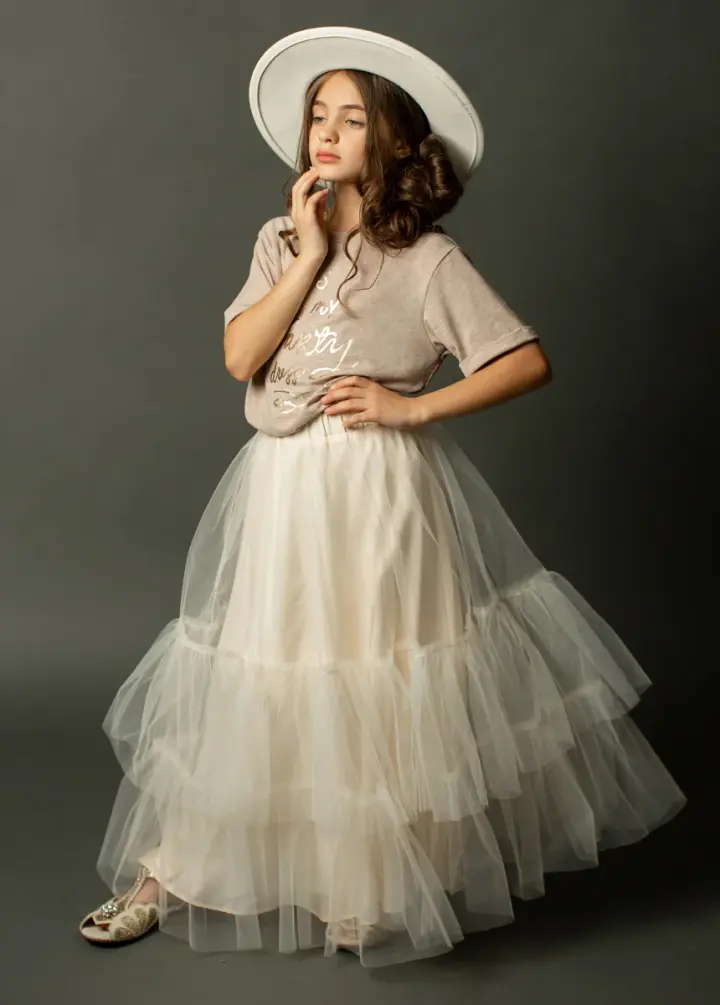 Zenni Skirt in Cream