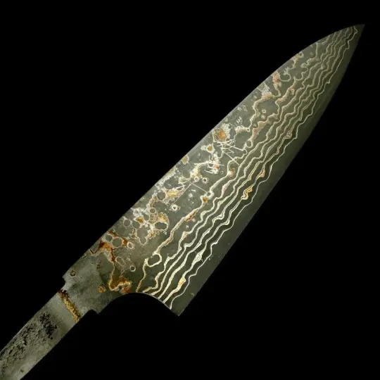 Takeshi Saji VG-10 Gold Damascus Petty 130mm No Handle
