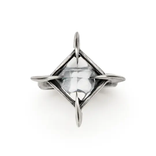 Petite Tomb of Memory. Clear Quartz Ring. Size 8.5.